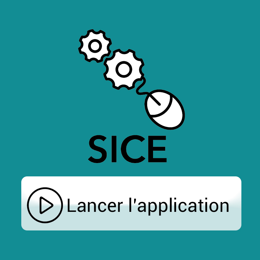 Bouton pour lancer l'application SICE